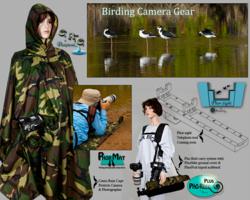 Composite image of camera gear for birding abd nature photographers.